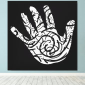 Abstracte geometrische lijnkunst canvas afdruk (Insitu (Houten vloer))