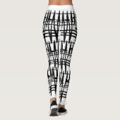 Abstracte geometrische lijnkunst leggings (Achterkant)