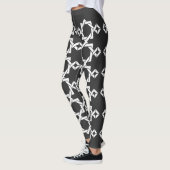 Abstracte geometrische lijnkunst leggings (Links)