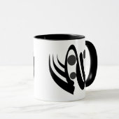 abstracte geometrische lijnkunst mok (Voorkant rechts)