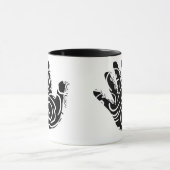 abstracte geometrische lijnkunst mok (Midden)