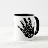 abstracte geometrische lijnkunst mok (Voorkant rechts)