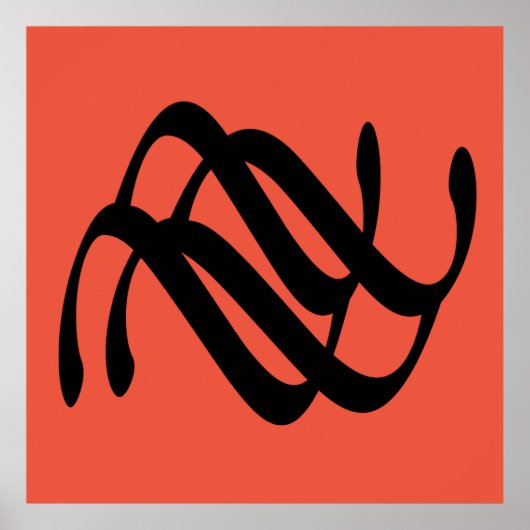 abstracte geometrische lijnkunst poster (Voorkant)