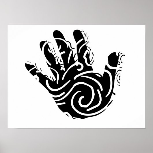 abstracte geometrische lijnkunst poster (Voorkant)