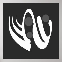 abstracte geometrische lijnkunst poster