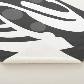 abstracte geometrische lijnkunst sherpa deken (3/4)