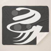 abstracte geometrische lijnkunst sherpa deken (Voorkant (horizontaal))