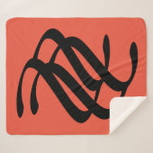 abstracte geometrische lijnkunst sherpa deken (Voorkant (horizontaal))