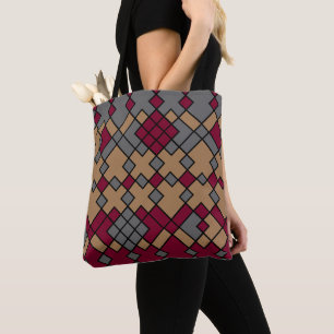 abstracte geometrische lijnkunst tote bag