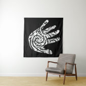 Abstracte geometrische lijnkunst wandkleed (In Situ (horizontaal))