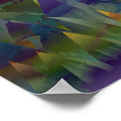 ABSTRACTE GEOMETRISCHE MAAN-BERG LANDSCHAP POSTER (Hoek)