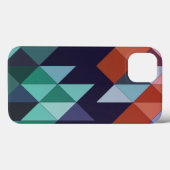 Abstracte Geometrische marine Blue Green Brown Ele Case-Mate iPhone Case (Achterkant (horizontaal))