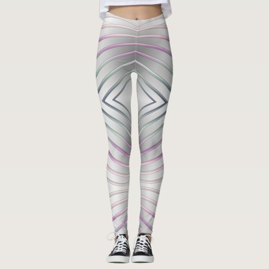 abstracte geometrische metalen textuur. leggings (Voorkant)