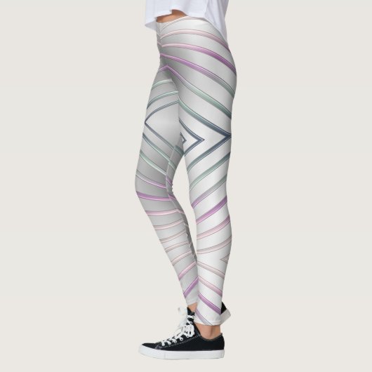 abstracte geometrische metalen textuur. leggings (Links)