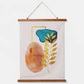 Abstracte geometrische mid-century moderne minimal hangend wandkleed (Voorkant)