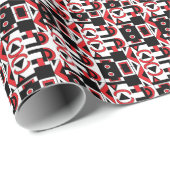 Abstracte geometrische midcentury modern cadeaupapier (Rol Hoek)