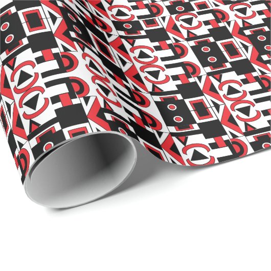 Abstracte geometrische middeleeuwse moderne cadeaupapier (Rol Hoek)