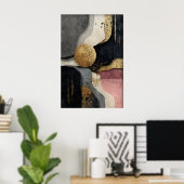 Abstracte geometrische minimalistische print, Boho Poster (Thuiskantoor)