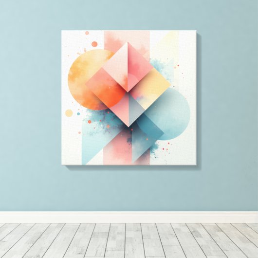 Abstracte geometrische moderne canvaskunst. canvas afdruk (Insitu (Houten vloer))