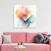 Abstracte geometrische moderne canvaskunst. canvas afdruk (Insitu (Woonkamer))
