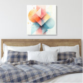 Abstracte geometrische moderne canvaskunst. canvas afdruk (Insitu (Slaapkamer))