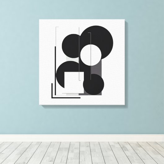 Abstracte geometrische moderne canvaskunst canvas afdruk (Insitu (Houten vloer))