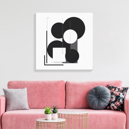 Abstracte geometrische moderne canvaskunst canvas afdruk (Insitu (Woonkamer))