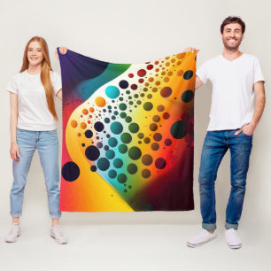 Abstracte geometrische moderne kleurrijke bubbels  fleece deken