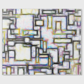 Abstracte geometrische moderne kleurrijke Waterver Cadeaupapier (Vlak)