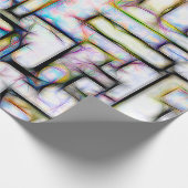 Abstracte geometrische moderne kleurrijke Waterver Cadeaupapier (Hoek)