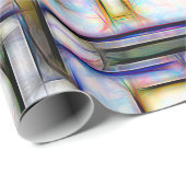 Abstracte geometrische moderne kleurrijke Waterver Cadeaupapier (Rol Hoek)