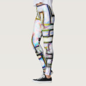Abstracte geometrische moderne kleurrijke Waterver Leggings (Links)