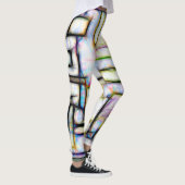 Abstracte geometrische moderne kleurrijke Waterver Leggings (Rechts)