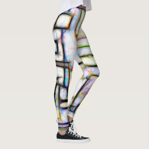 Abstracte geometrische moderne kleurrijke Waterver Leggings