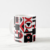 Abstracte geometrische moderne kool koffiemok (Voorkant links)