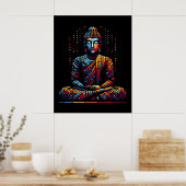 Abstracte Geometrische Moderne Kunst | Gautama Boe Poster (Keuken)