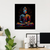 Abstracte Geometrische Moderne Kunst | Gautama Boe Poster (Thuiskantoor)