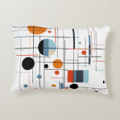 Abstracte Geometrische Moderne Minimalistische Lij Accent Kussen (Achterkant)