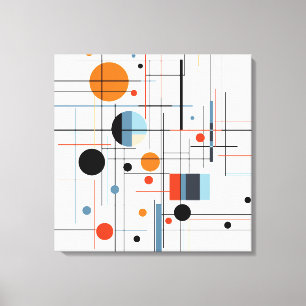 Abstracte Geometrische Moderne Minimalistische Lij Canvas Afdruk