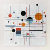 Abstracte Geometrische Moderne Minimalistische Lij Legpuzzel (Horizontaal)