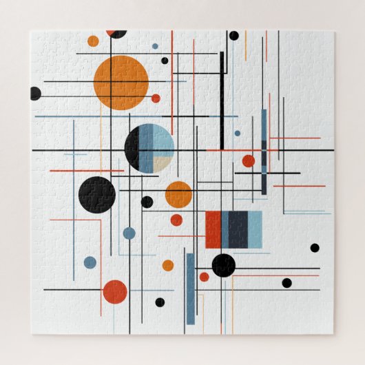 Abstracte Geometrische Moderne Minimalistische Lij Legpuzzel (Verticaal)