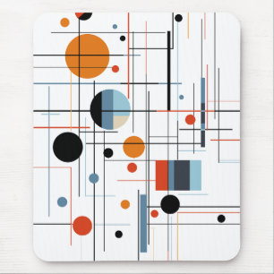 Abstracte Geometrische Moderne Minimalistische Lij Muismat