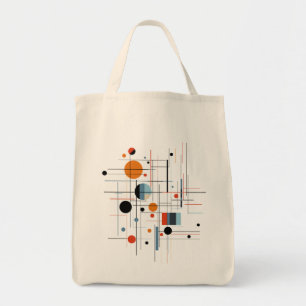 Abstracte geometrische moderne minimalistische lij tote bag