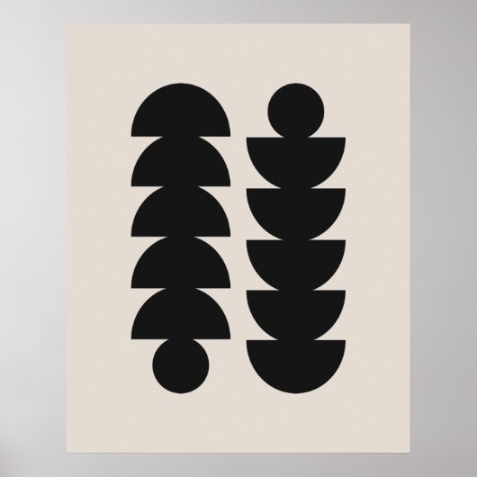 Abstracte geometrische moderne Scandinavische Poster (Voorkant)