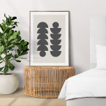 Abstracte geometrische moderne Scandinavische Poster<br><div class="desc">Een minimalistisch modern abstract poster met een schandalig "schandalig" geometrisch ontwerp in het zwart op een warme, zachte grijze achtergrond. Het perfecte accessoire voor een minimaal hedendaags huis.</div>
