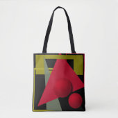 Abstracte geometrische moderne vormen driehoekscir tote bag (Voorkant)