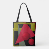 Abstracte geometrische moderne vormen driehoekscir tote bag (Achterkant)
