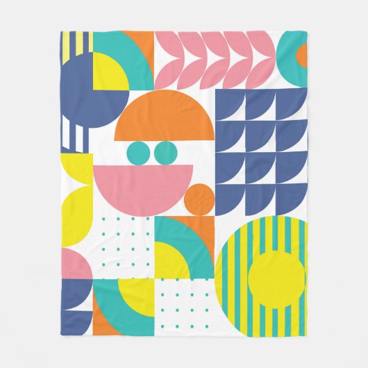 Abstracte geometrische, moderne  vormen. fleece deken (Voorkant)