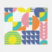 Abstracte geometrische, moderne  vormen. fleece deken (Voorkant (Horizontaal))