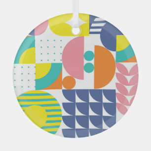 Abstracte geometrische, moderne  vormen. glas ornament